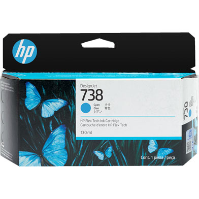 HP 738 Cyan Original Ink Cartridge
